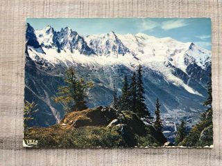 Collectable Vintage Postcard Chamonix Geneve La Chaine Du Mont Blanc (811)