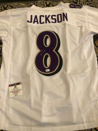 Lamar Jackson Signed Jersey Jsa Authentic Certified Ravens Nr