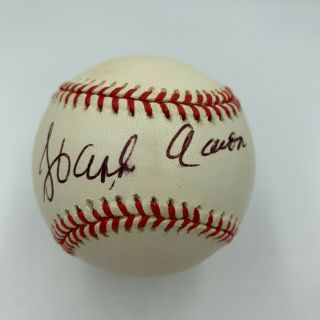 Hank Aaron Signed Autographed Official National League Baseball With Psa Dna
