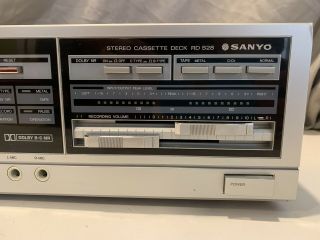 Sanyo RD - S28 Single Stereo Cassette Deck Player Recorder Vintage Audio Japan 3