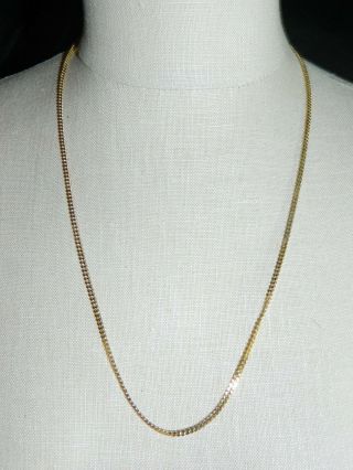 Vtg Gold Vermeil Sterling Silver.  925 Italian Made Chain Choker Necklace