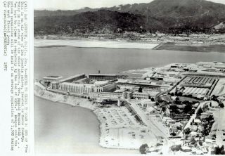 1972 Vintage Photo Aerial View Of San Quentin Prison In Marin County California