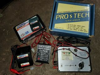 Vintage Rc Battery Chargers 7.  2v,  Lrp,  Duratrax,  Pro Tech