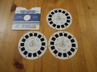 Vintage View - Master Reels - Carlsbad Caverns Mexico - 3 X Reels With Holder