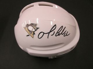 Mario Lemieux Of The Pittsburgh Penguins Signed Autographed Mini Helmet