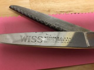 Vintage Wiss Pinking Shears Scissors Cutting Zig Zag Newark,  N.  J.  U.  S.  A 1959190