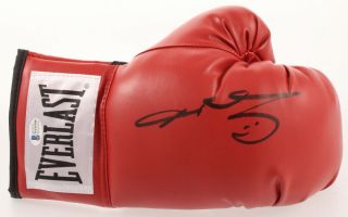 Sugar Ray Leonard Signed Boxing Glove Beckett Bas Witnessed