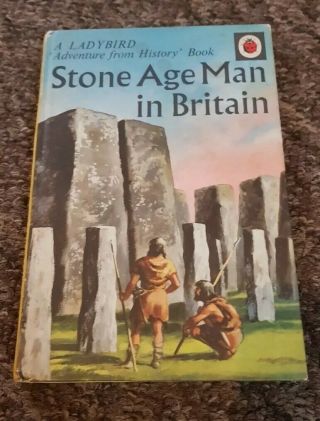 Vintage Ladybird Series 561 Stone Age Man In Britain 18p Net Matt Boards