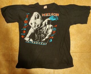 Nelson Matthew & Gunnar Vintage Concert Tour T - Shirt 1990 Rock Band Ricky Twins