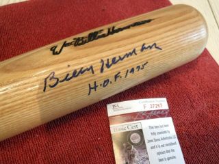 BILLY HERMAN (HOF 1975) Signed (H&B) Game Model Bat - JSA Authenticated F37267 3
