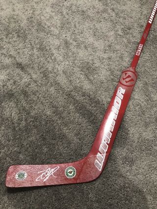 Devan Dubnyk Minnesota Wild Signed Autographed Goalie Hockey Stick W/ Bas