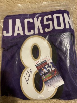 Lamar Jackson Autographed Signed Jersey Baltimore Ravens Jsa