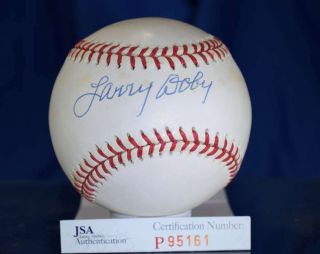 Larry Doby Jsa Hand Signed American League Autograph Baseball Authentic