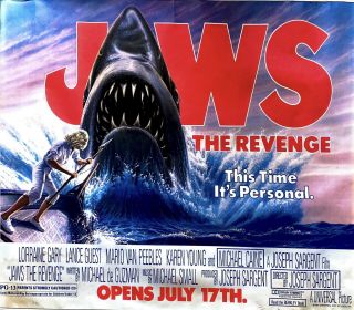 Vintage Jaws The Revenge Movie Poster 60 X 46