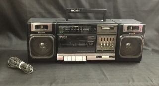Vintage Sony Am/fm Radio/cassette Tape Stereo Boombox Cfs - 1000
