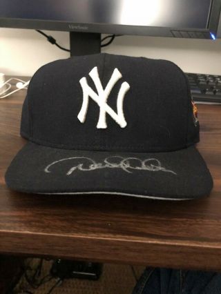 Derek Jeter Signed Ny Yankees Cap W/ 2000 All Star Game Patch.  In Person Auto