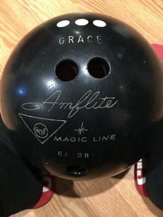 Vintage Amf Amflite Magic Line Bowling Ball 10 Lbs