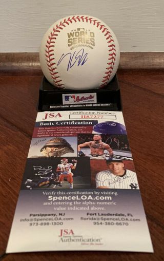 Kris Bryant Autographed Signed 2016 World Series Baseball Chicago Cubs Jsa