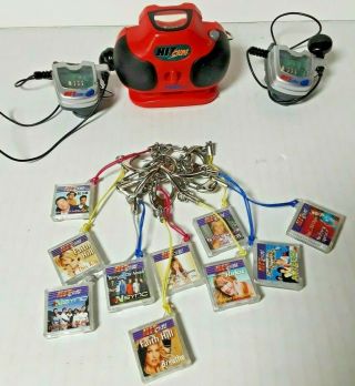 Vintage Tiger Hit Clips Red Boom Box 2 Players 10 Clips Britney Spears Nsync
