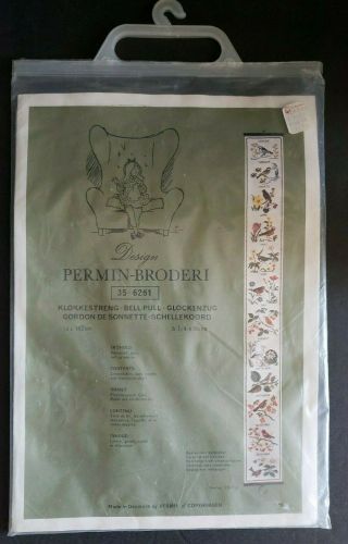 Vintage Permin - Broderi Danish Counted Cross - Stitch Birds Month Complete Set