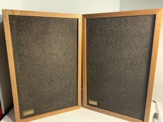Pair Vintage Realistic Mc - 1000 Walnut Stereo Audio Sound System Speakers Japan