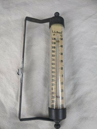 Vintage L.  L.  Bean Brass Outdoor Window Thermometer - With Mounting Screws