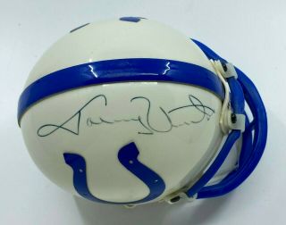 Johnny Unitas Signed Colts Mini Helmet Autographed Jsa Loa Psa/dna Sticker Only