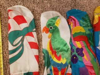 7 VINTAGE Wind socks from the 80s.  Euc. 3