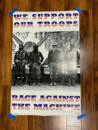 Rage Against The Machine 1996 We Support Our Troops Poster Ratm Vintage Giant