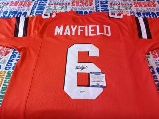 Baker Mayfield Autographed Cleveland Browns Orange Jersey W/ Beckett Rookie