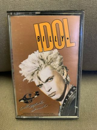 Billy Idol Whiplash Smile 1986 Vintage Cassette Tape.