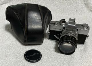 Vintage Minolta SRT 101 35mm Camera with Case & MC Rokkor - PF 58mm 1.  4 Lens 3