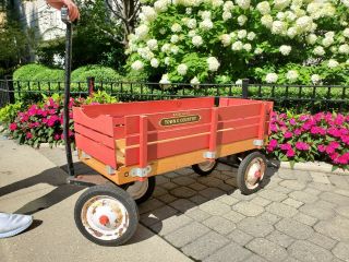 Vintage Radio Flyer Town And Country Red Wagon With Removable Sides LOCAL PICKUP 3