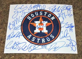Houston Astros 2017 Team Signed 8x10 Photo Signed By 21 (proof) World Series