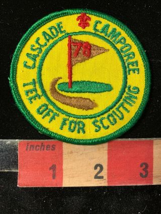 Vtg (1978,  I Think) Cascade Camporee Boy Scout Patch - Golf Theme 74yj