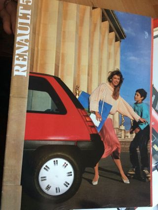 Renault 5 Vintage Showroom Brochure July 1986