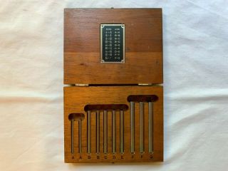 Vintage Brown & Sharpe Taper Parallel Gage Gauge Set W/ Wooden Box