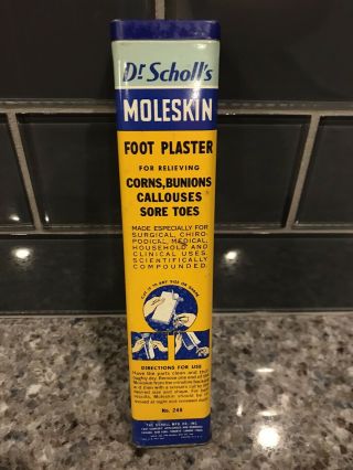 Vintage Advertising Tin Dr Scholls Moleskin Foot Plaster Tin Mccrory’s Price Tag