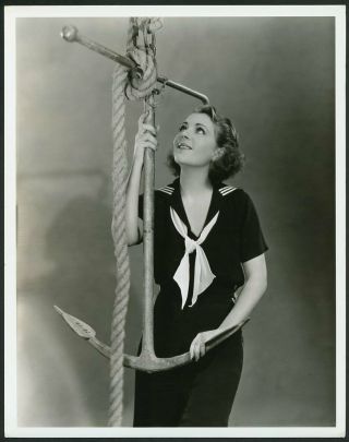 Ruby Keeler In Nautical Themed Portrait Vtg 1930s Photo By Elmer Fryer