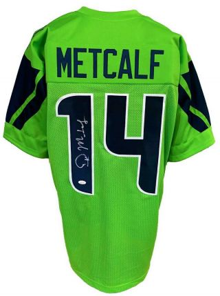 Seattle Seahawks D.  K.  Metcalf Autographed Pro Style Green Jersey Jsa Authenti.