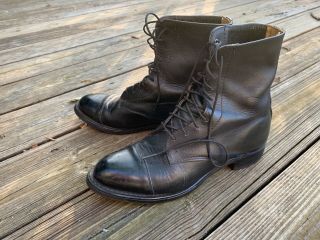Vintage Grand Prix Women’s Black Paddock Boots,  Size 8 Narrow,  Made In Canada