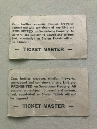 1981 Vintage Rolling Stones Ticket Stubs Louisiana Superdome PAIR 2