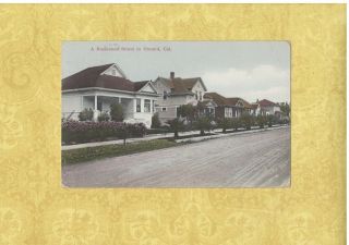 Ca Oxnard 1910 - 19 Vintage Postcard Homes On A Street To Northfield Vt