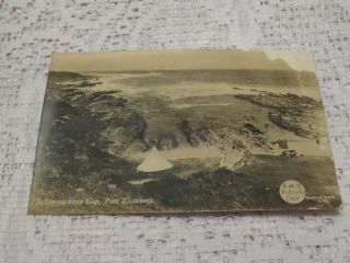 Vintage Postcard 1935 South Africa R/p 1d Stamp Schoemackers Kop Port Elizabeth