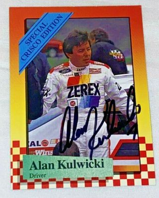 Alan Kulwicki 1989 Maxx 7 Vintage Nascar Winston Cup Zerex Autographed Card Hof
