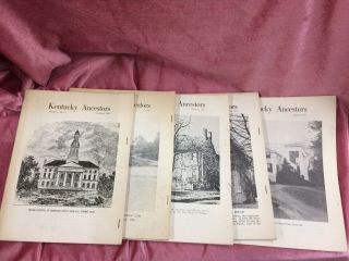 Set Of 5 Vintage Kentucky Ancestors Magazines (kentucky Historical Society)