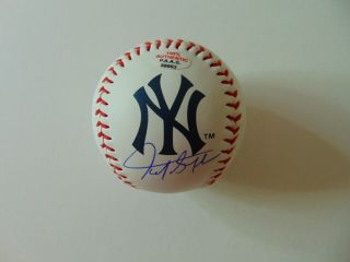 " York Yankees " Giancarlo Stanton Hand Signed Logo Baseball Paas