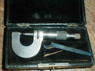 Vintage Starrett 219 Thread Comparator Micrometer In Case W/tool