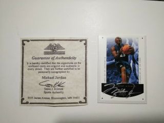 2003 Upper Deck Michael Jordan Signed Auto Nba Wizards Rare Card Bulls W/