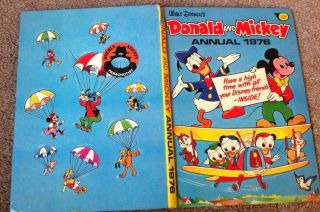 Walt Disney Vintage Donald Duck & Mickey Mouse Annual Book 1976